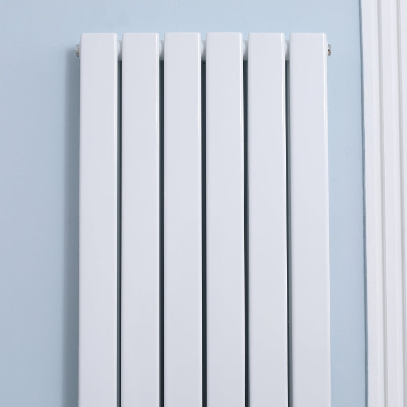 White Vertical Designer Radiator - 456 x 1800 mm Double Panel Wall Heater