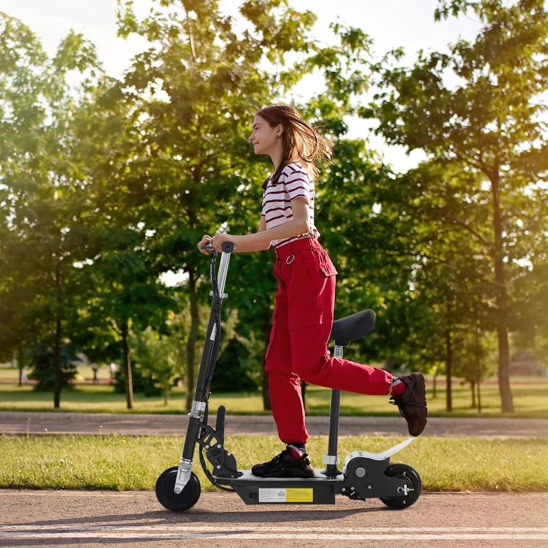 Foldable Electric Scooter with Rechargeable Battery - Black