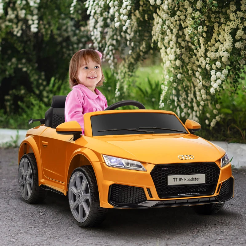 Yellow Audi TT RS Kids Ride-On Car 12V with Remote Control