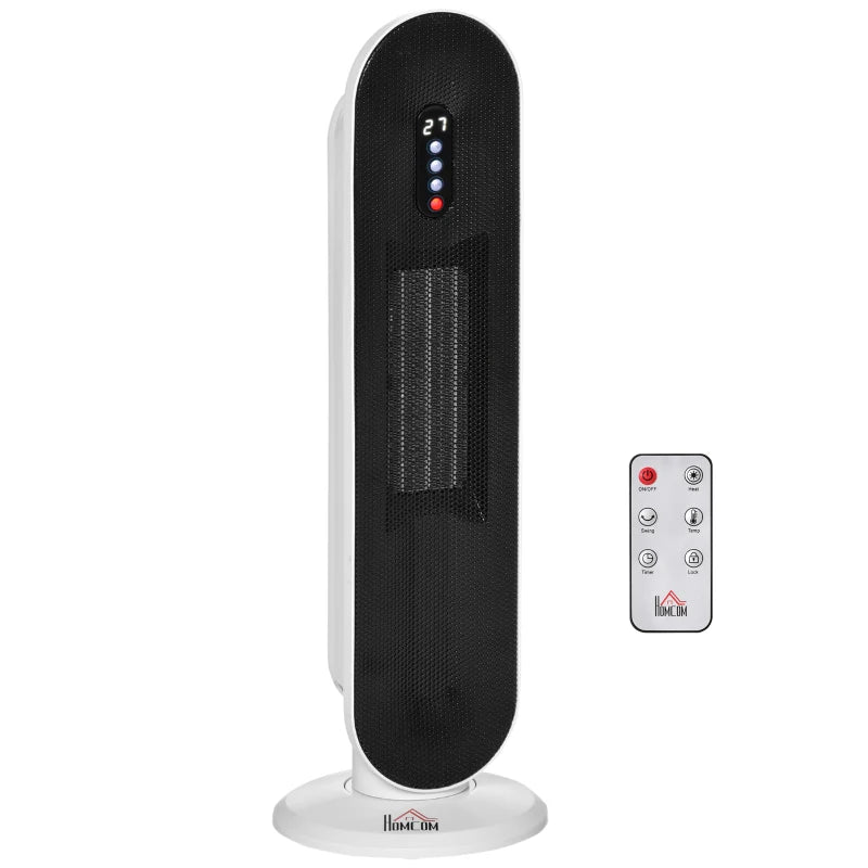 Ceramic Tower Heater with Remote Control - White, 1200W/2000W