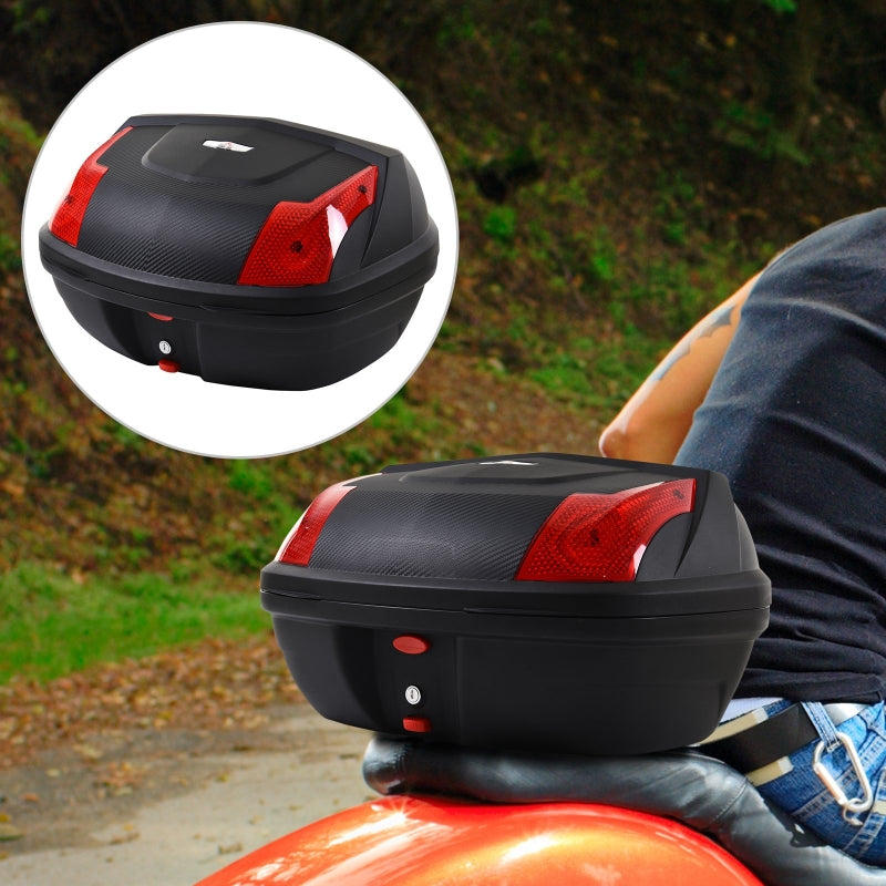 48L Motorcycle Trunk Storage Box - Black