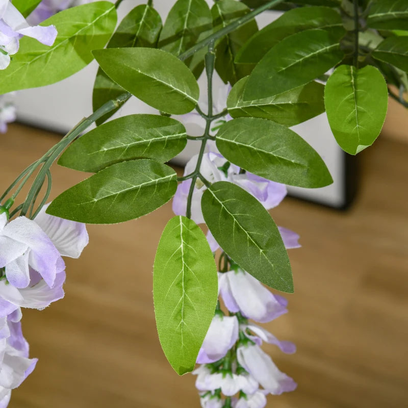 Realistic Purple Wisteria Flower Tree in Pot - Indoor/Outdoor Decor, 110cm