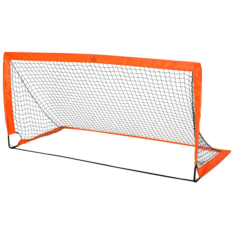 Orange Foldable 6x3 ft Soccer Goal Net Set - 2 Pack