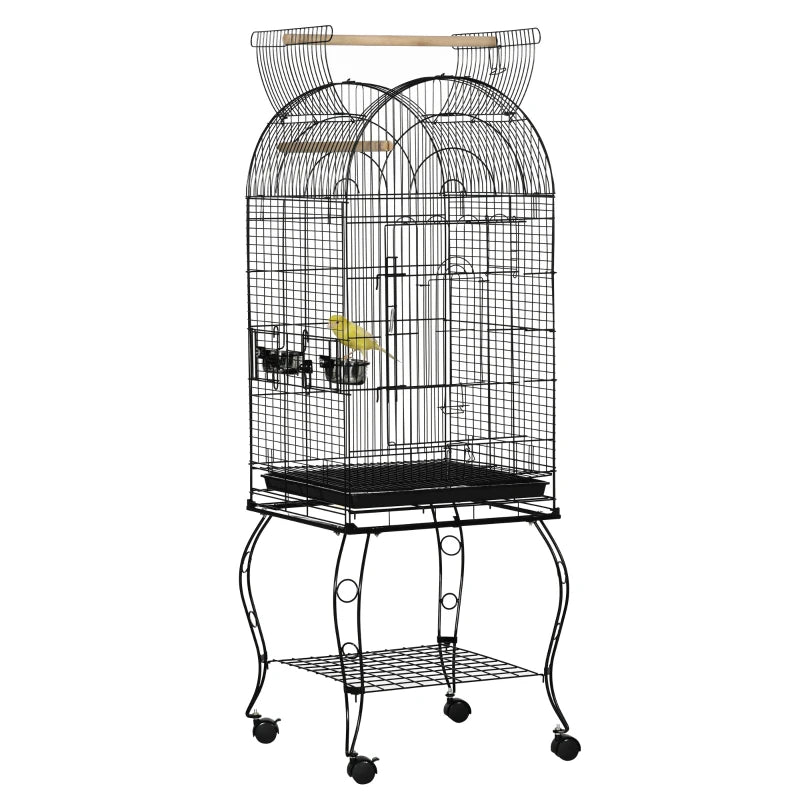 Pet Bird Cage with Wheels and Perch - 1.53m Height