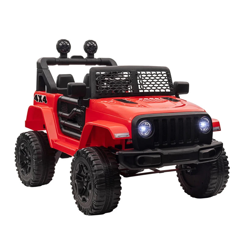 Red Off-Road Electric Ride-On Car for Kids 3-6 Years - Remote Control, Lights, Horn