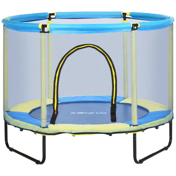 Blue 55" Kids Trampoline with Safety Net - Ages 1-6