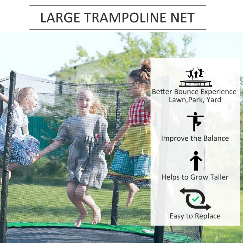 10ft Trampoline Black Net Enclosure Replacement