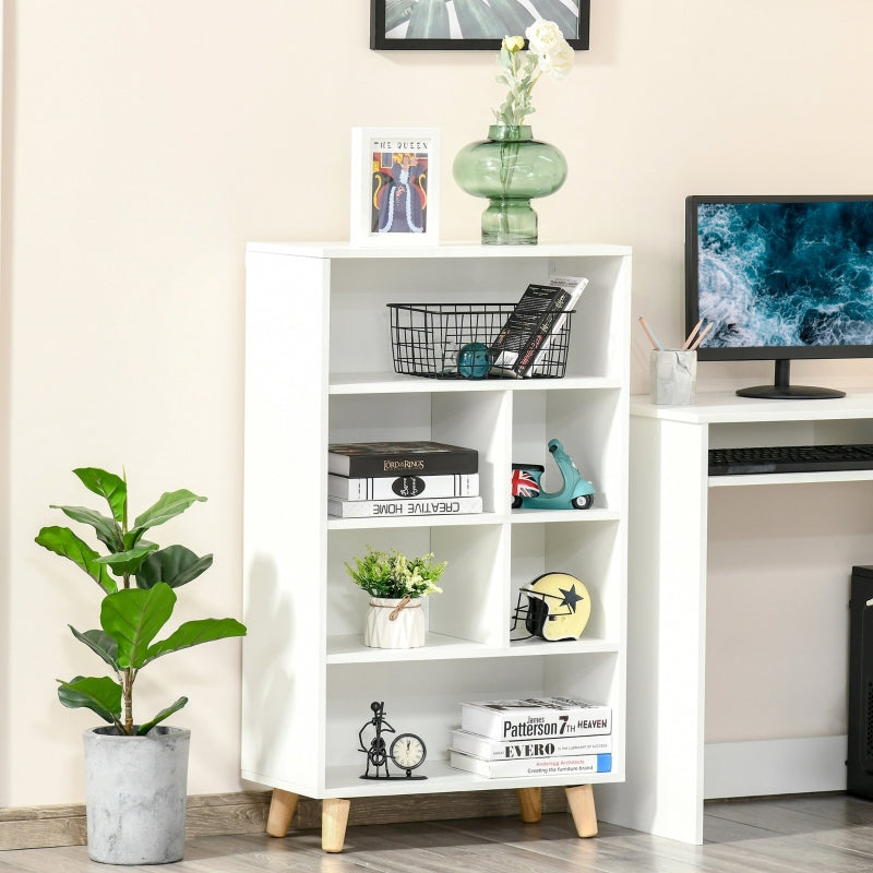 White 6-Cube Bookshelf Storage Cabinet