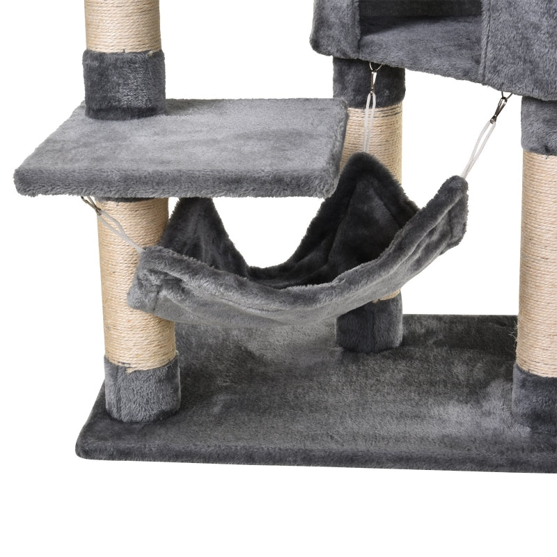 Cat Tree Condo Tower - Multi-level 150CM - Kittens Activity Stand - Grey