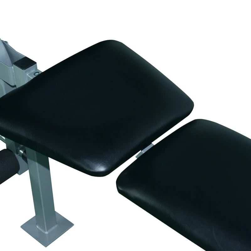 Adjustable Weight Bench with Barbell Rack - Black