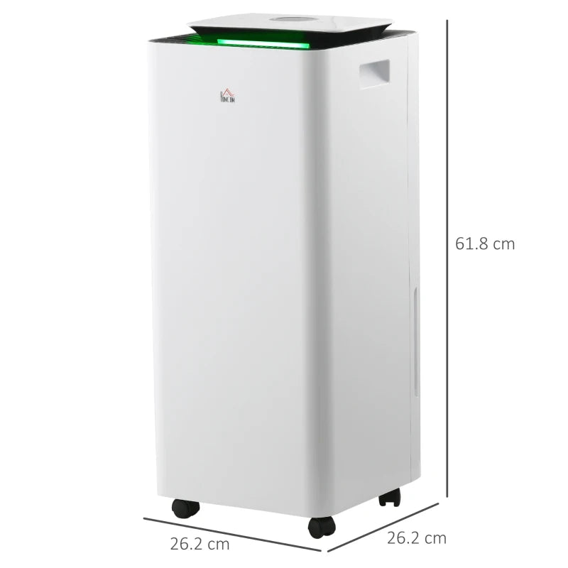 White Portable Dehumidifier with Air Purifier, 24H Timer, 5 Modes - 16L/Day