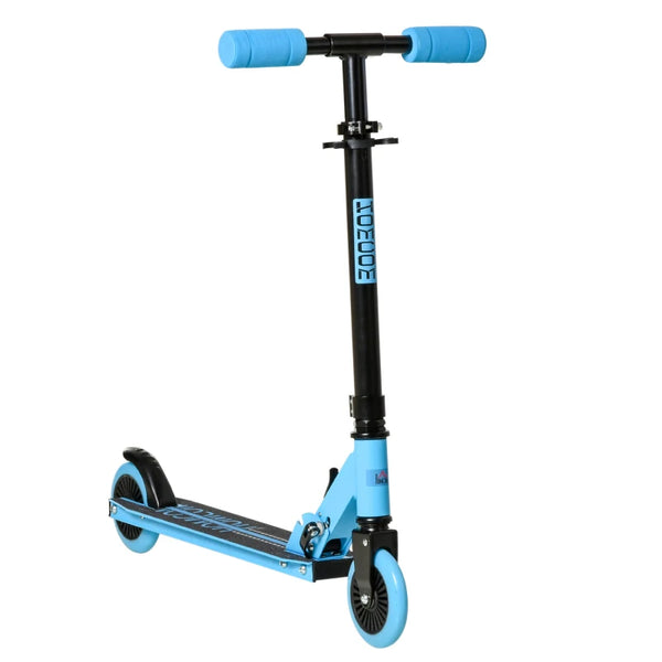 Blue Foldable Kids Kick Scooter with Adjustable Height Brake