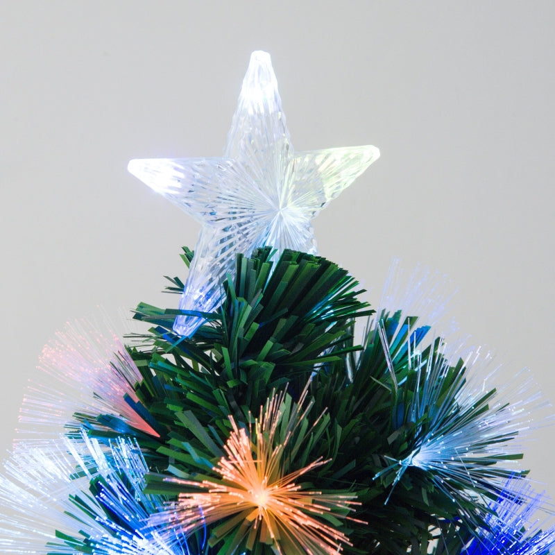 4FT Multicoloured Fibre Optic Christmas Tree with Pre-Lit Modes