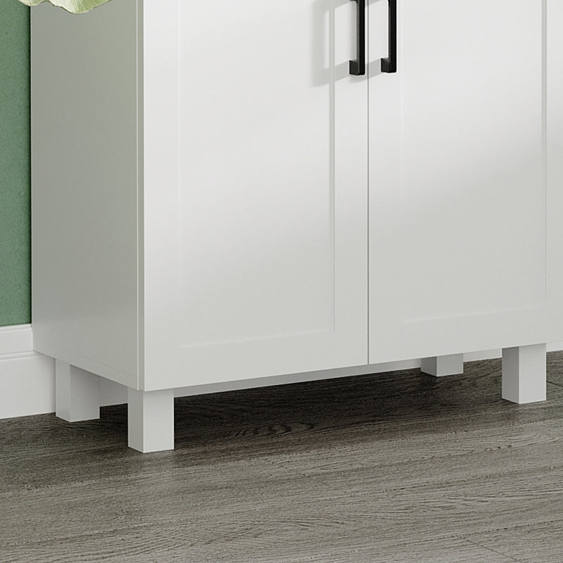 Nordic White Kitchen Storage Cabinet with Drawer and Doors