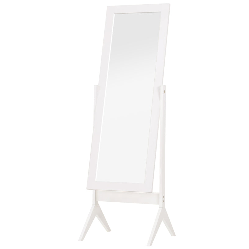 White Freestanding Adjustable Dressing Mirror 148x47cm