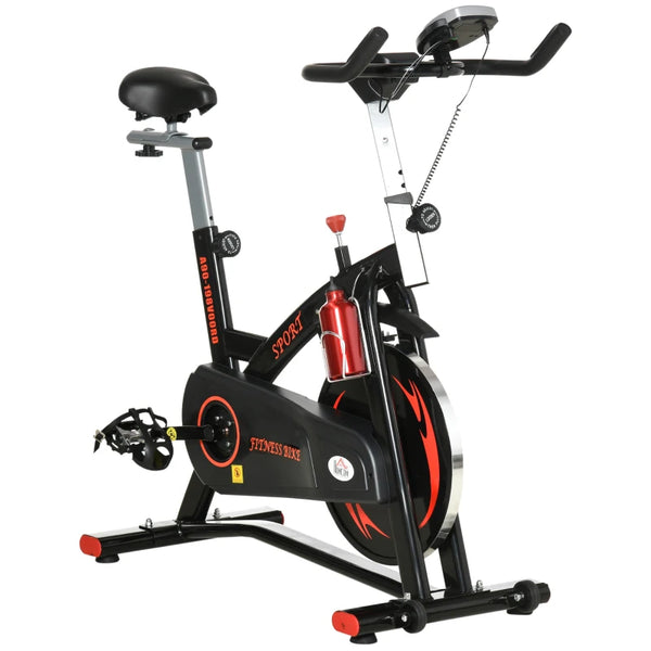 Red Stationary Exercise Bike with 10KG Flywheel & Phone Holder