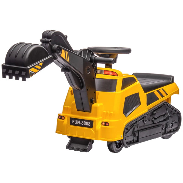 Yellow 3-in-1 Ride-On Construction Vehicle for Toddlers