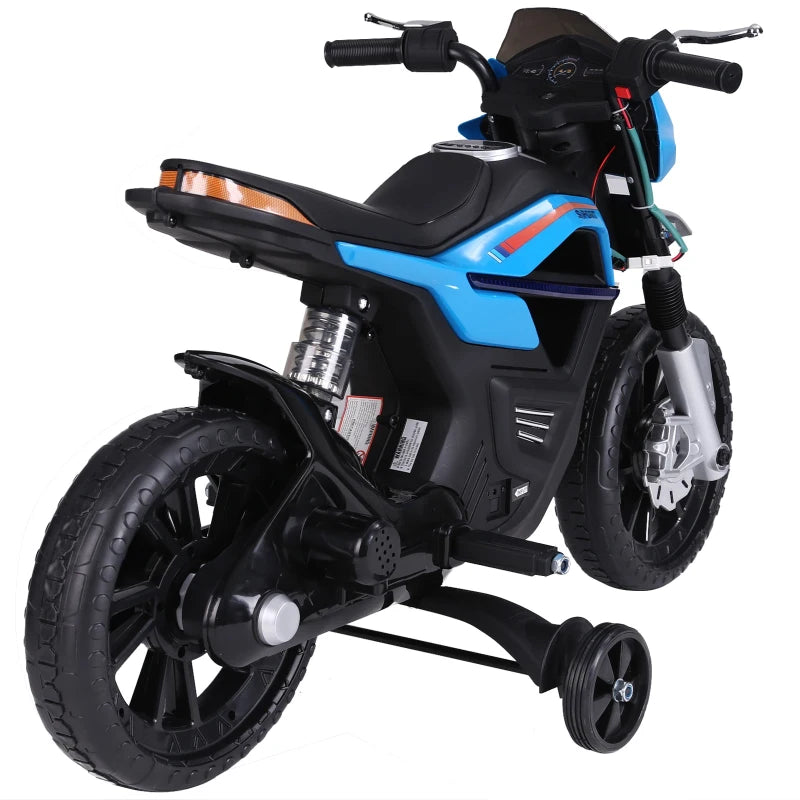 Blue Kids Electric Motorbike 6V Ride On Motorcycle with Lights and Music