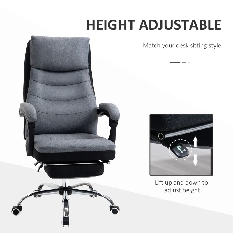 Grey Executive Office Chair with Reclining Feature