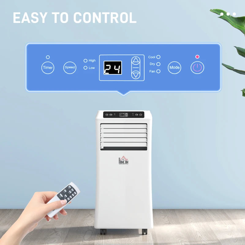 Portable 10000 BTU Air Conditioner - White, 3-in-1 Unit with Remote Control