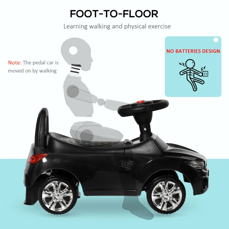 Black Toddler Ride-On Sliding Car