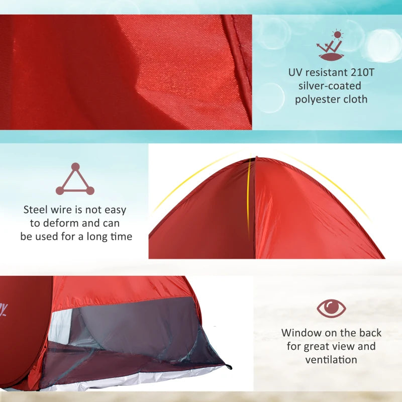 Red Portable Beach Tent