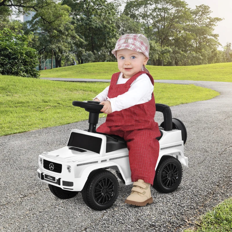 White Toddler Ride-On Slider Car 12-36 Months