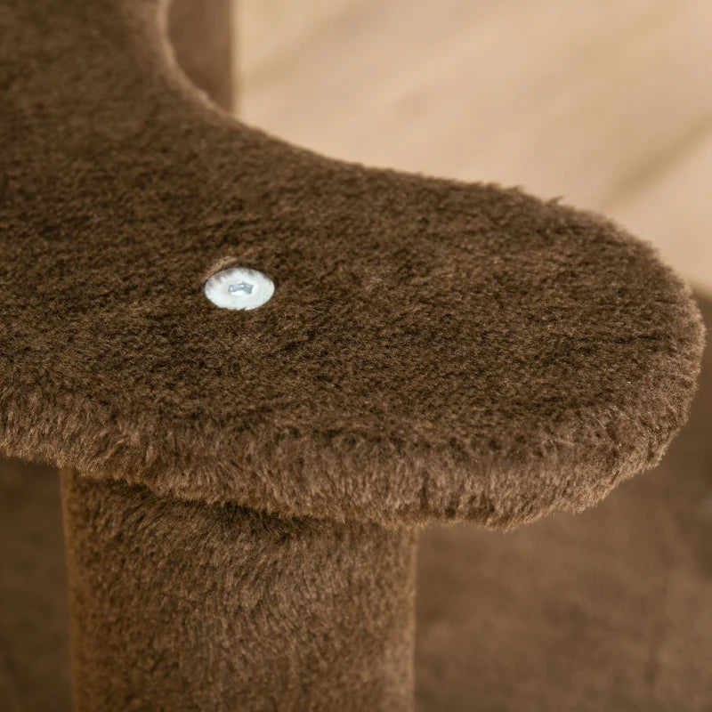 Brown 65cm Cat Tree with Sisal Scratching Posts and Perches