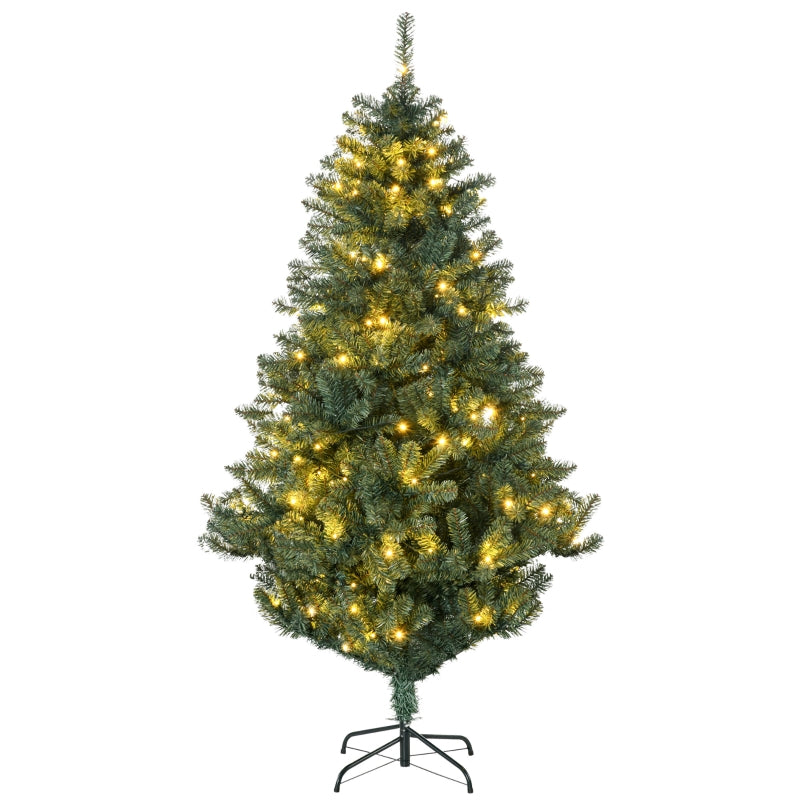 6ft Pre-lit Green Christmas Tree with Warm White LED Lights