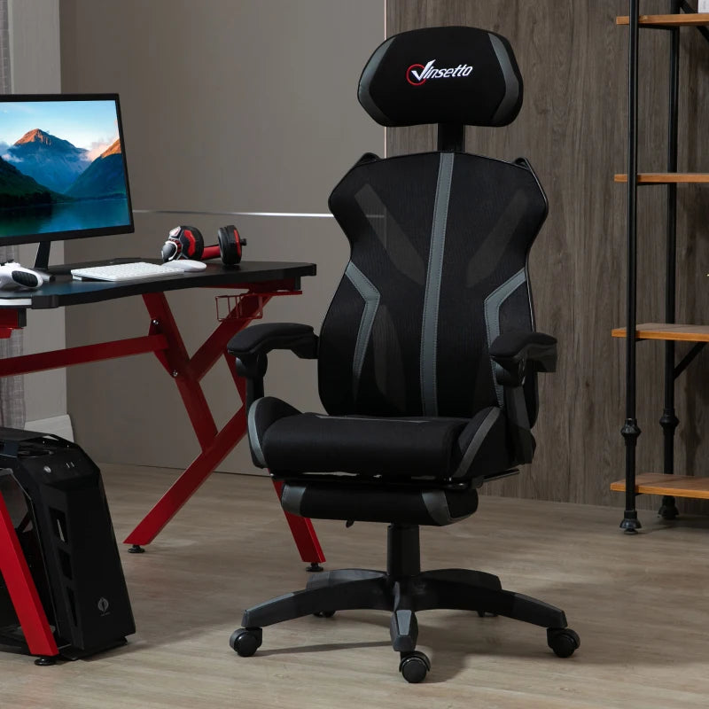 Mesh Office Chair with Footrest & Lumbar Support