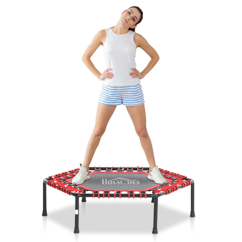 Red Mini Hexagon Trampoline with Anti-slip Pads