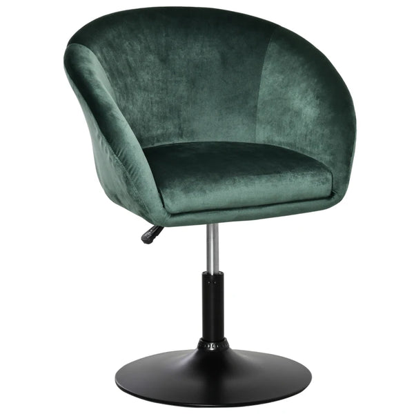 Green Swivel Fabric Bar Stool with Backrest and Adjustable Height