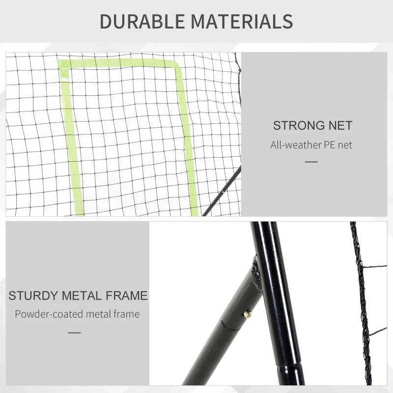 Black Baseball Rebounder Net for Teens and Adults - Softball Training Aid