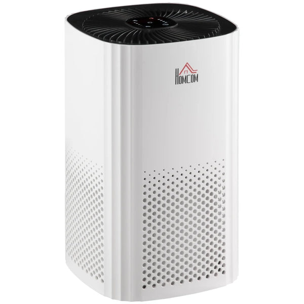 White & Black Bedroom Air Purifier with 3-Stage Filtration System