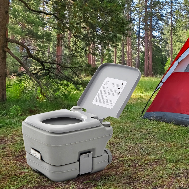 Portable 10L Grey Travel Toilet