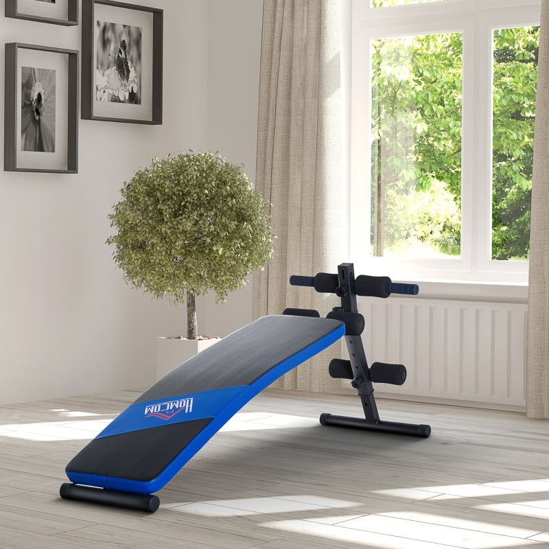 Steel Sit-Up Bench - Black/Blue