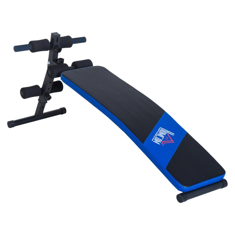 Steel Sit-Up Bench - Black/Blue