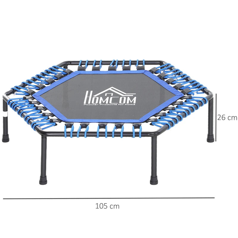 Blue 40" Mini Hexagon Trampoline with Anti-slip Pads