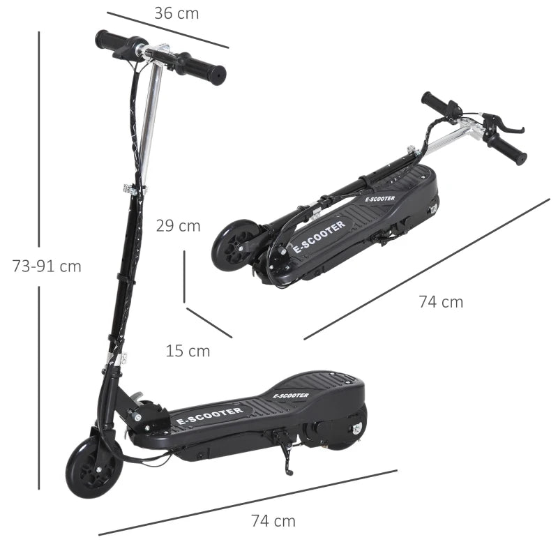 Black Folding Electric Kids Scooter, Ages 7-14