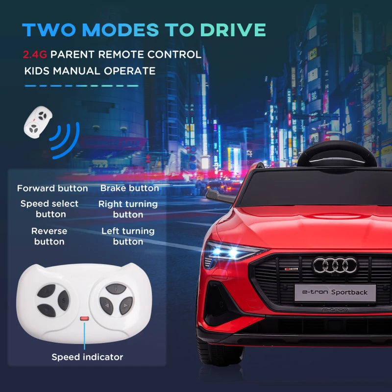 Red Audi E-tron 12V Kids Electric Ride On Car with Remote Control