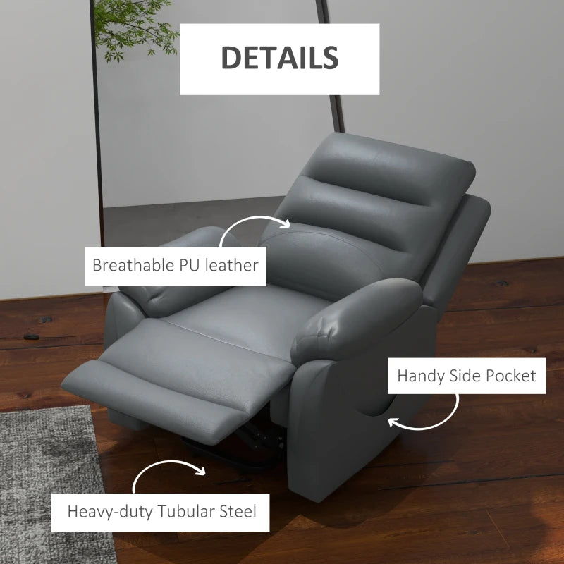 Grey Electric Power Lift Recliner Chair with Massage for Elderly