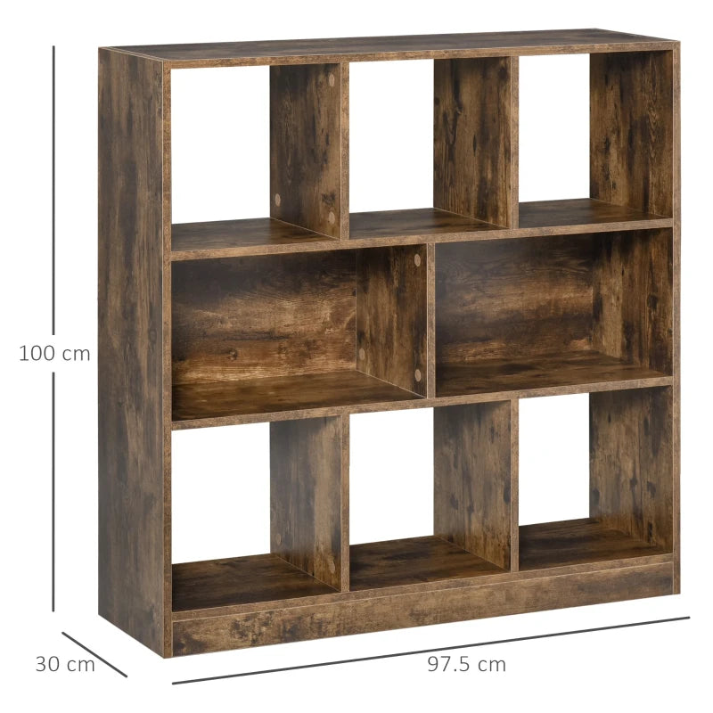 8-Cube Wood-Effect Storage Organizer - Natural Wood