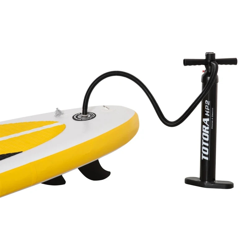 White Inflatable Stand Up Paddle Board Kit - Youth & Adult Beginners