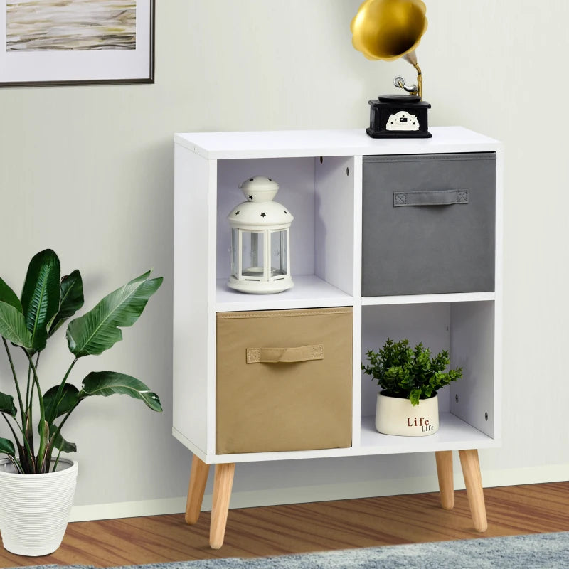 White 4-Cube Elevated Storage Organizer