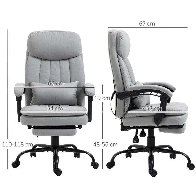 Grey Ergonomic Office Chair with Massage and Heating