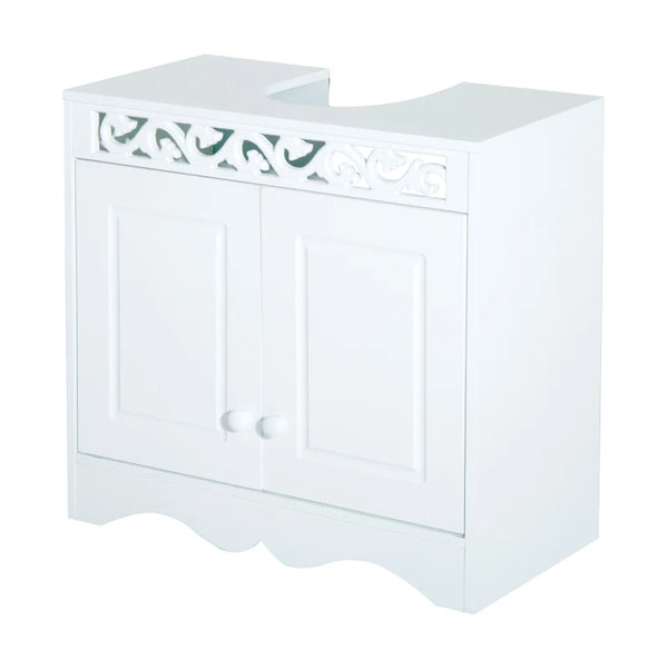 White Under Sink Bathroom Storage Cabinet