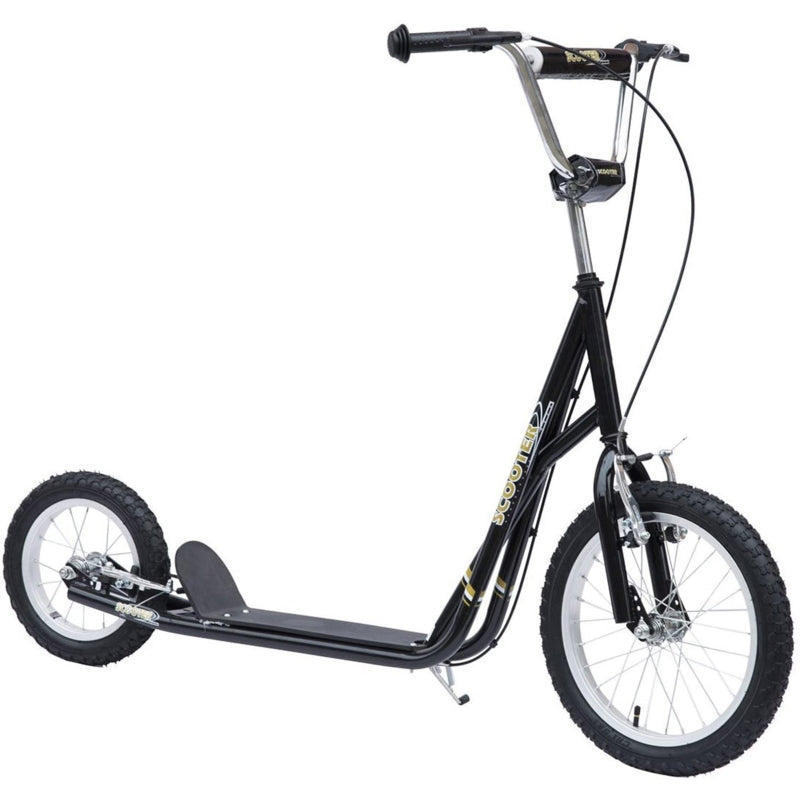 Black Alloy Wheel Stunt Scooter with Pneumatic Tyres