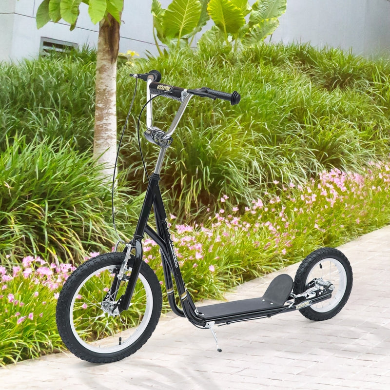 Black Alloy Wheel Stunt Scooter with Pneumatic Tyres