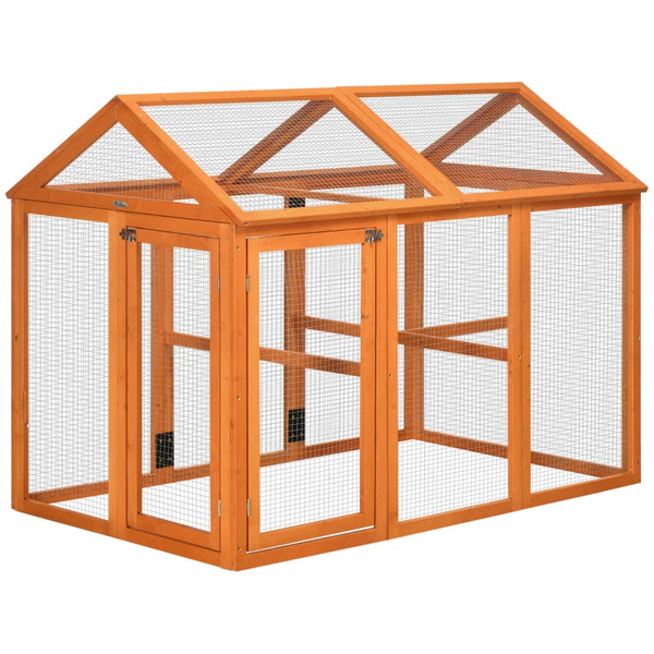 Wooden Chicken Run & Coop Combo - Large, Wood Effect