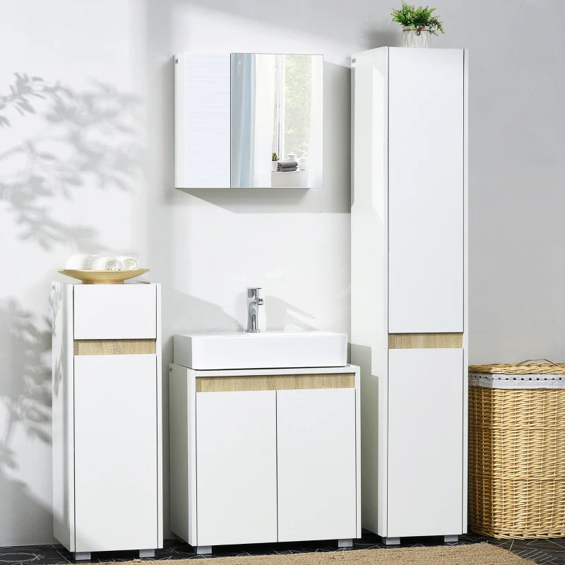 White Bathroom Under Sink Storage Cabinet